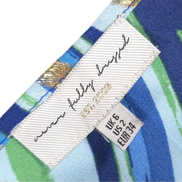 NWOT‎ NEVER FULLY DRESSED Strappy Lindos Dress Buttoned up Size 2